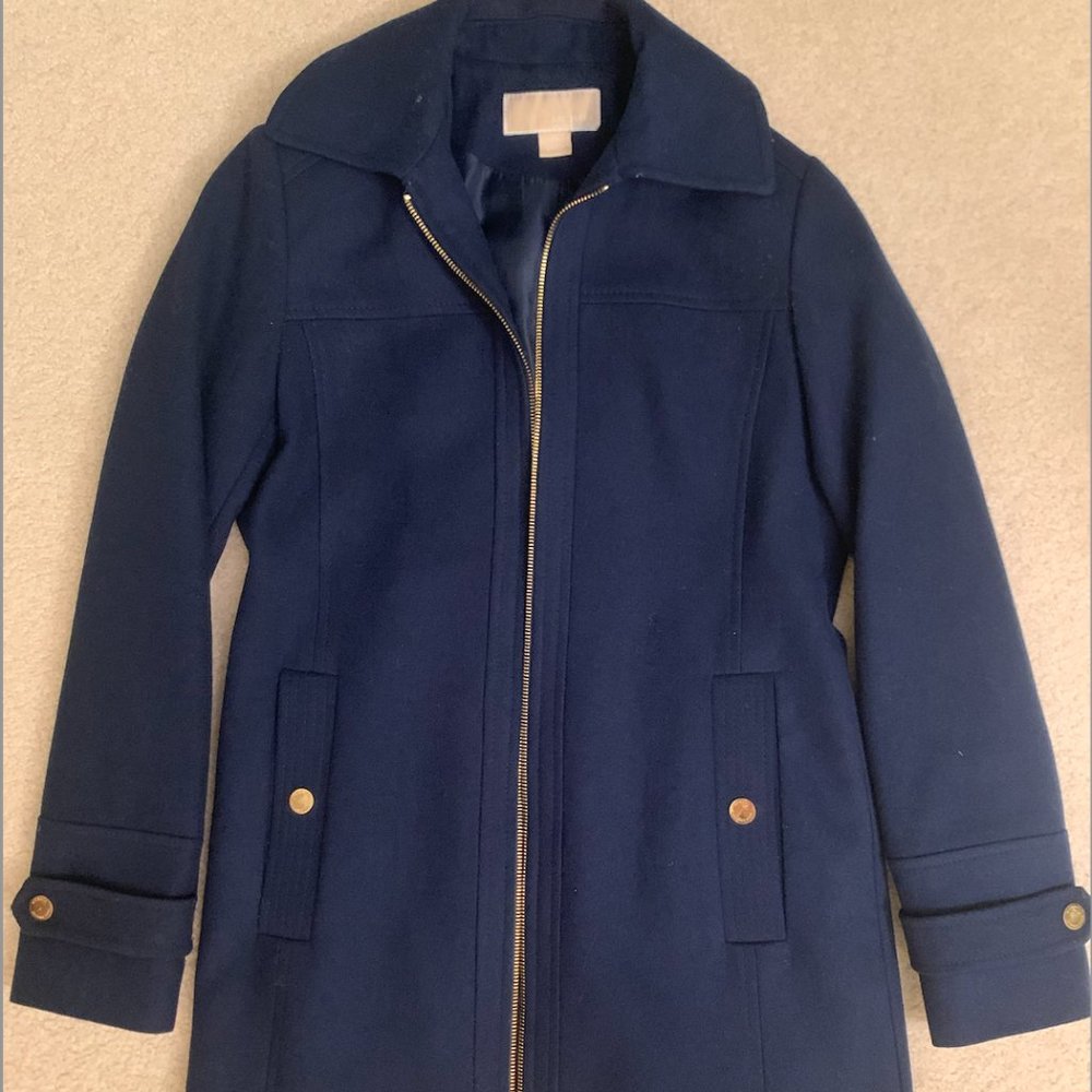 Michael Kors Navy Coat Size XS